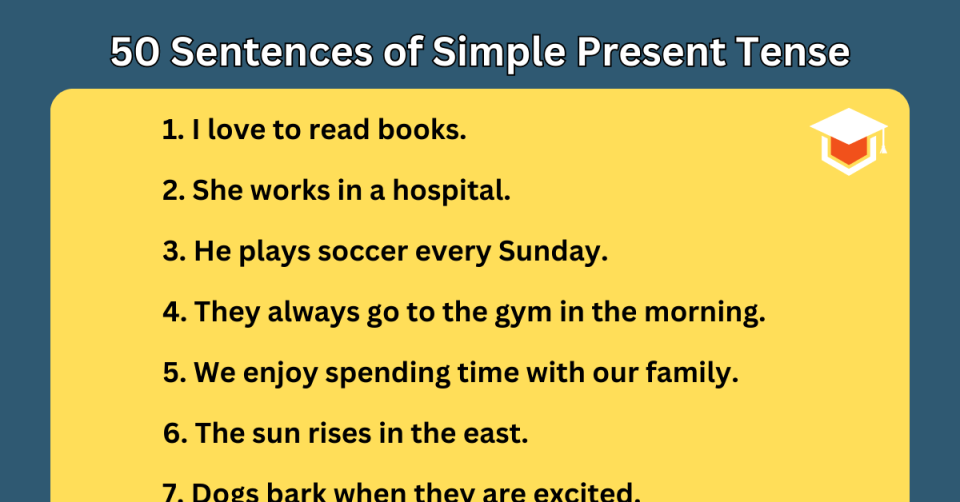 50 Sentences of Simple Present Tense